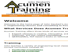 Tablet Screenshot of acumentraining.com